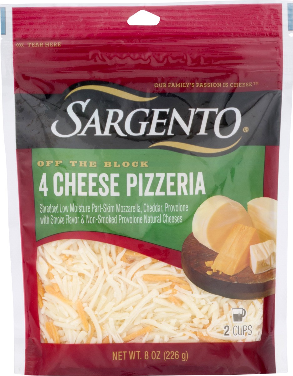 slide 5 of 9, Sargento Shredded 4 Cheese Pizzeria Natural Cheese, 8 oz., 8 oz