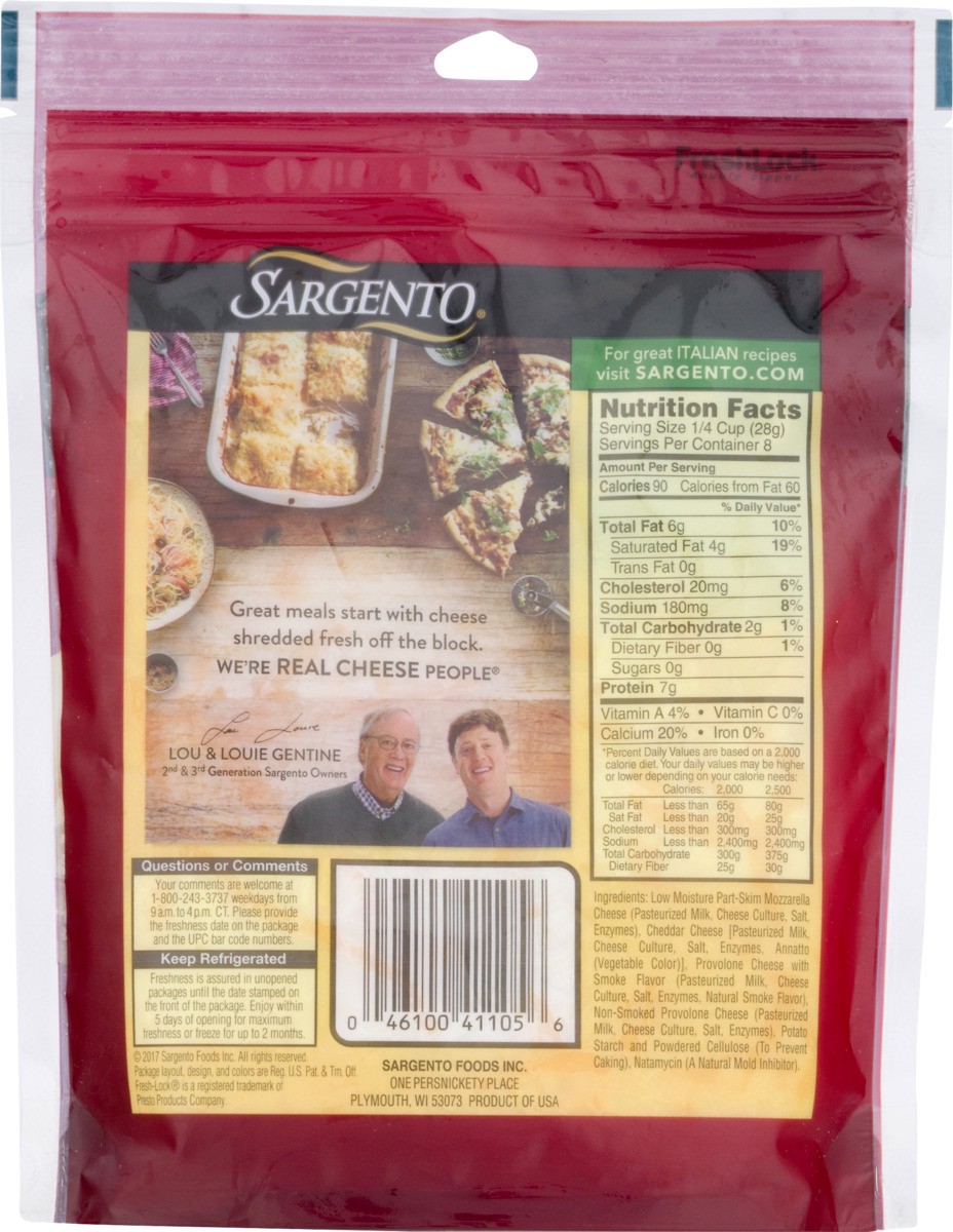 slide 7 of 9, Sargento Shredded 4 Cheese Pizzeria Natural Cheese, 8 oz., 8 oz