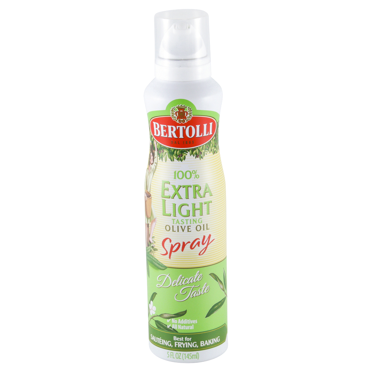 slide 1 of 1, Bertolli 100 Extra Light Tasting Olive Oil Spray Delicate Taste, 5 oz