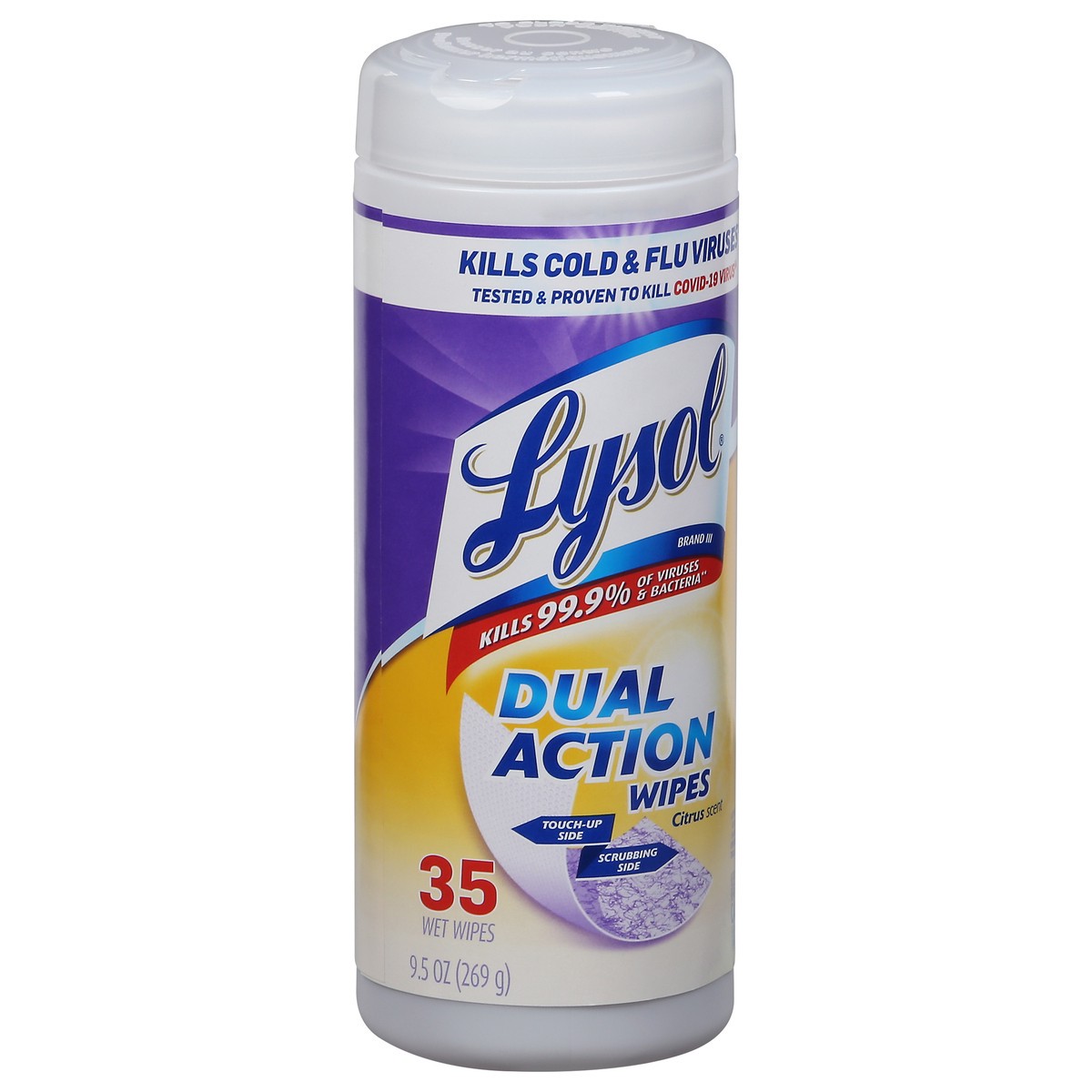 slide 8 of 9, Lysol Dual Action Wipes - 35 ct., 70 ct