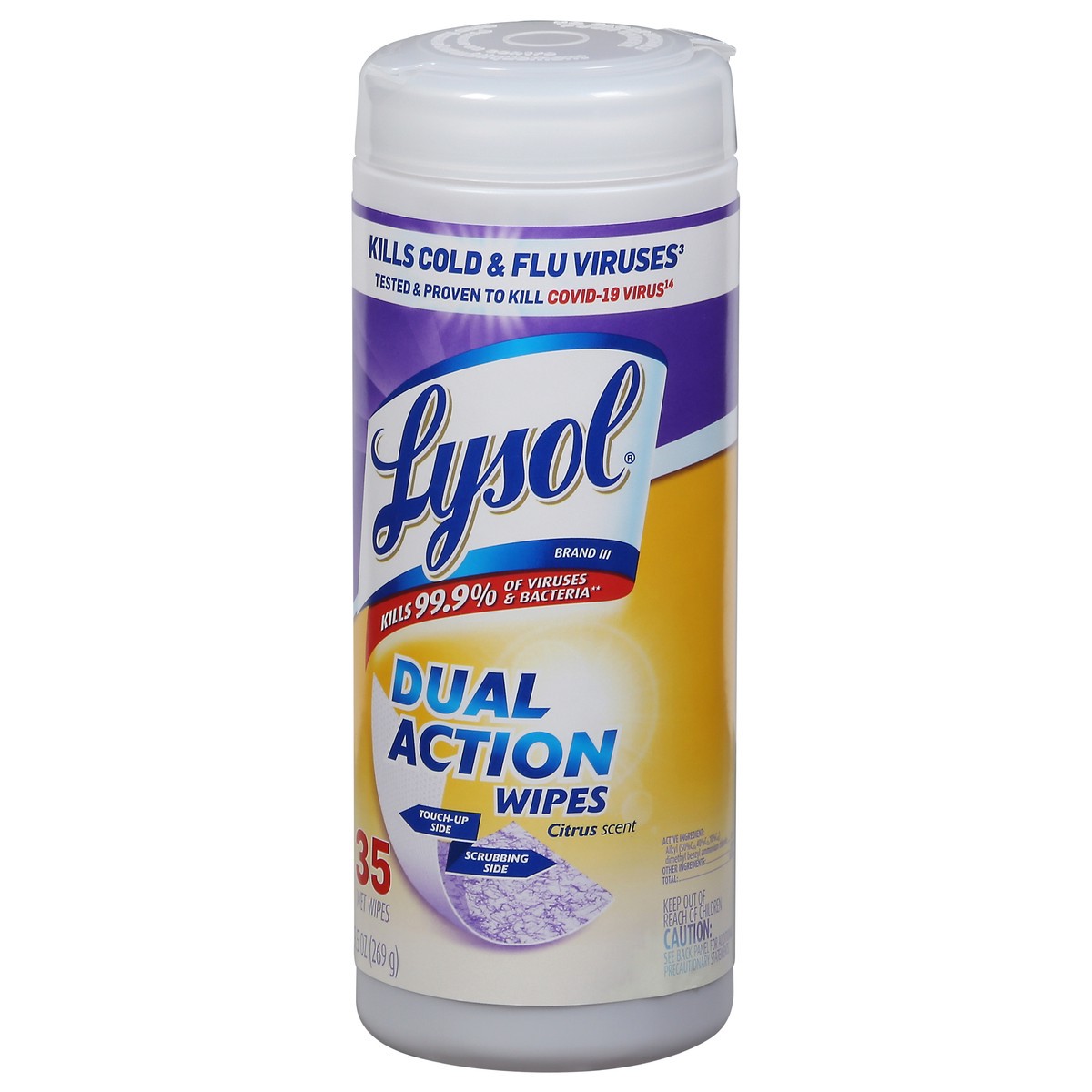 slide 6 of 9, Lysol Dual Action Wipes - 35 ct., 70 ct