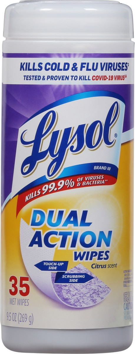 slide 7 of 9, Lysol Dual Action Wipes - 35 ct., 70 ct