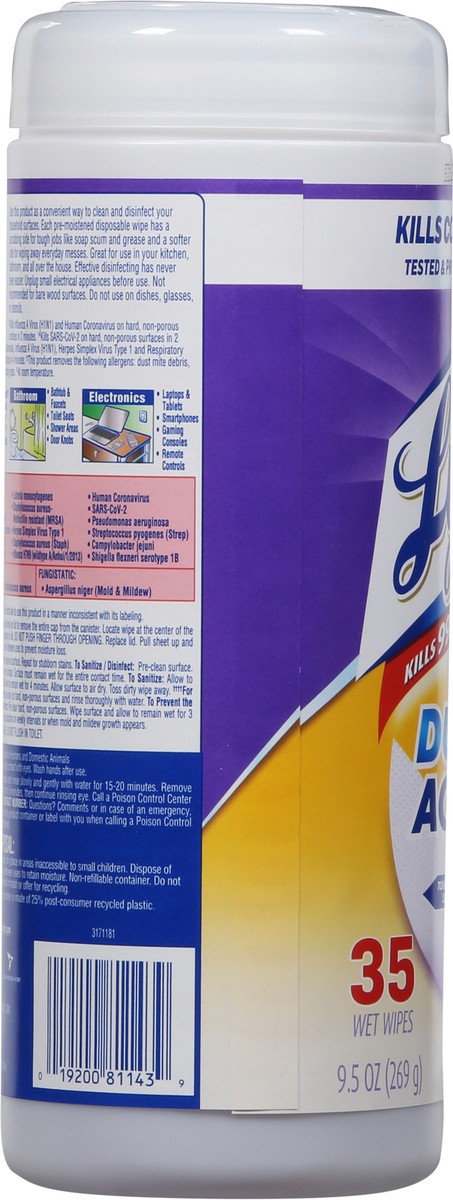 slide 3 of 9, Lysol Dual Action Wipes - 35 ct., 70 ct