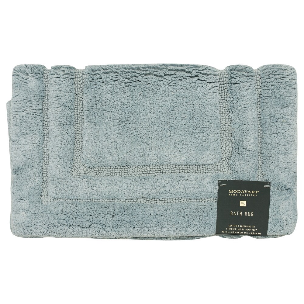 slide 3 of 3, Mohawk® Home Turkish Bath Mat - Blue Fog, 20 in x 34 in