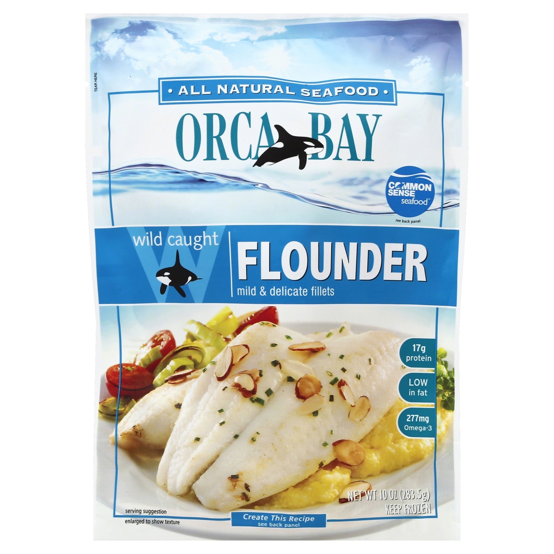 slide 1 of 2, Orca Bay Wild Caught Flounder, 10 oz