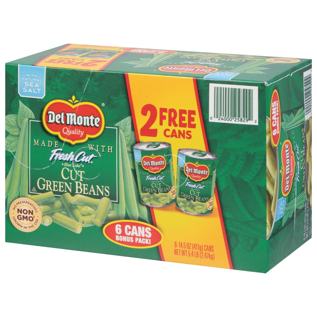 slide 4 of 13, Del Monte Fresh Cut Green Beans Bonus Pack 6 - 14.5 oz Cans, 6 ct