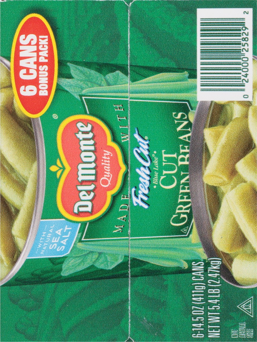slide 6 of 13, Del Monte Fresh Cut Green Beans Bonus Pack 6 - 14.5 oz Cans, 6 ct