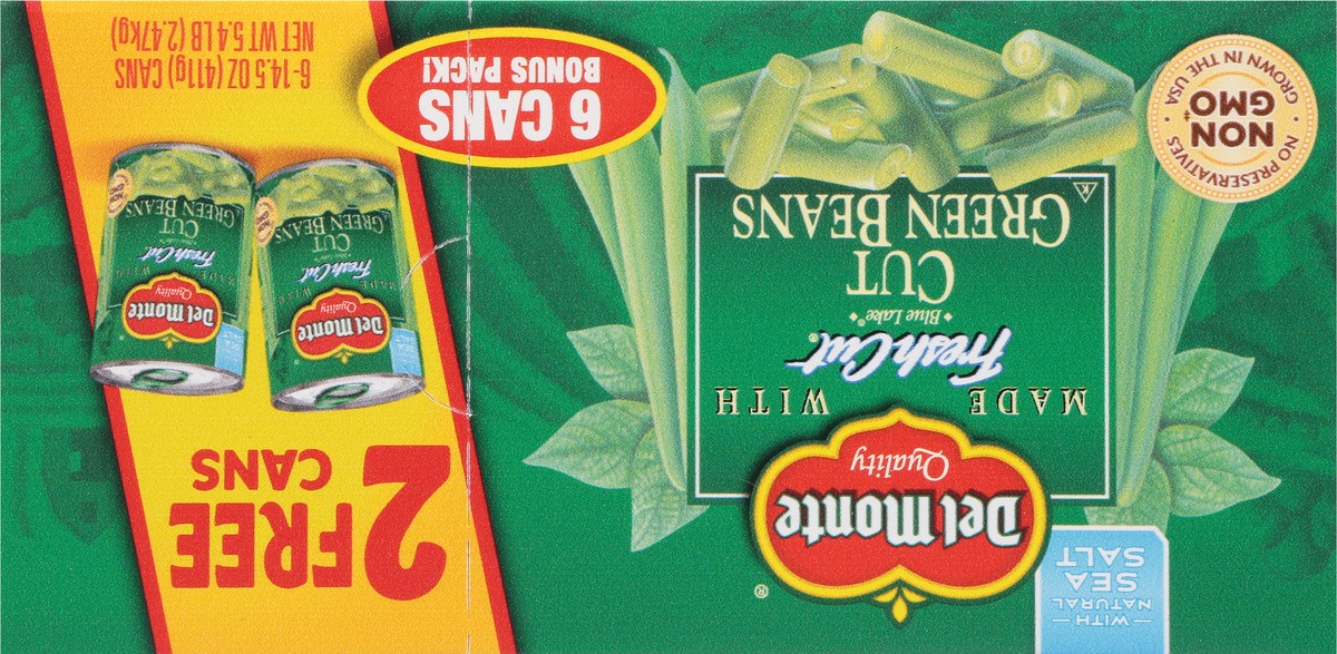 slide 8 of 13, Del Monte Fresh Cut Green Beans Bonus Pack 6 - 14.5 oz Cans, 6 ct