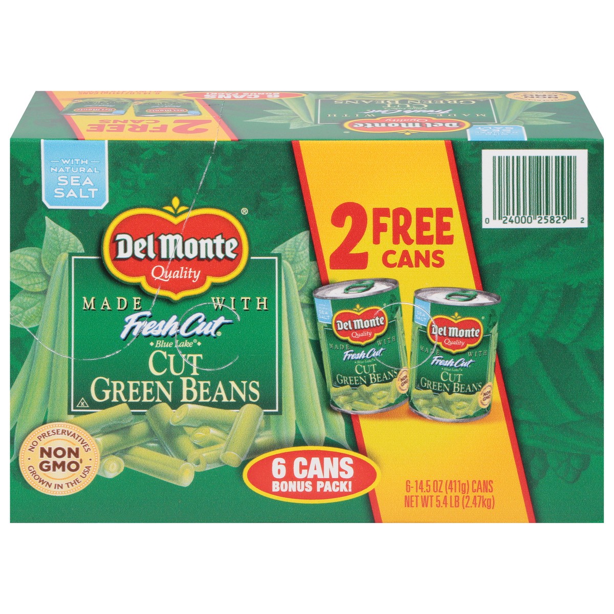 slide 1 of 13, Del Monte Fresh Cut Green Beans Bonus Pack 6 - 14.5 oz Cans, 6 ct