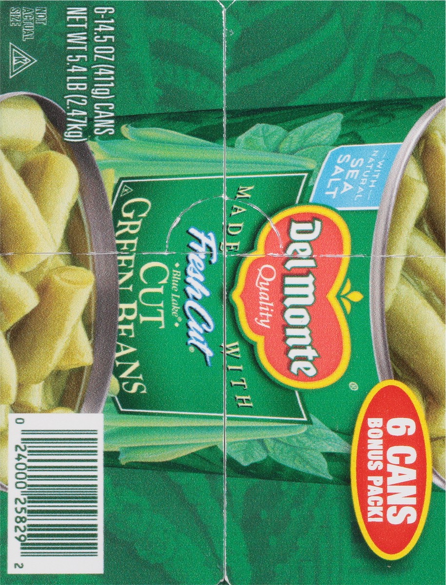 slide 11 of 13, Del Monte Fresh Cut Green Beans Bonus Pack 6 - 14.5 oz Cans, 6 ct