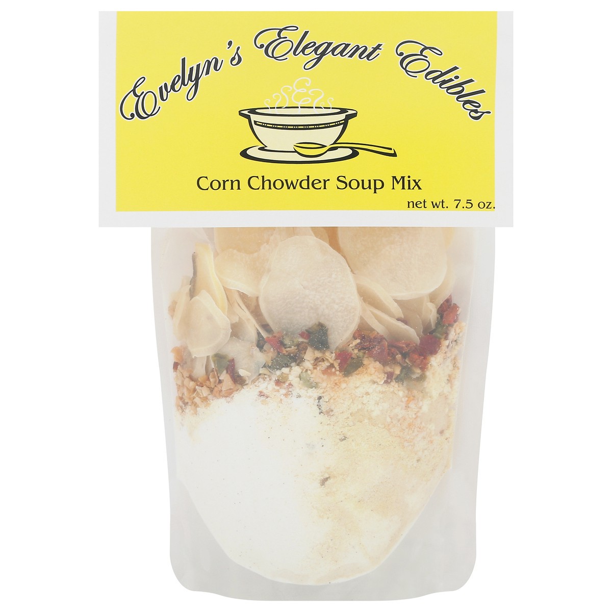 slide 2 of 13, Evelyn's Elegant Edibles Corn Chowder Soup Mix 7.5 oz, 7.5 oz