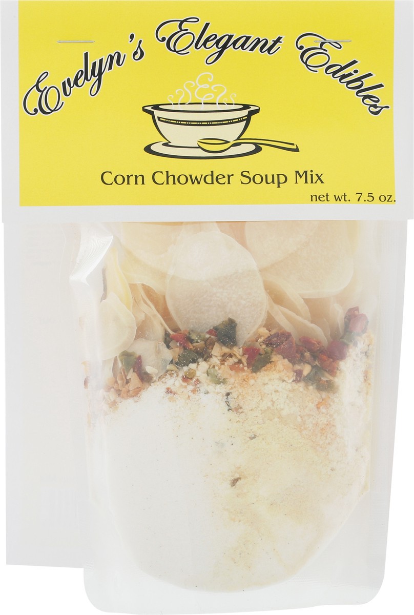 slide 3 of 13, Evelyn's Elegant Edibles Corn Chowder Soup Mix 7.5 oz, 7.5 oz
