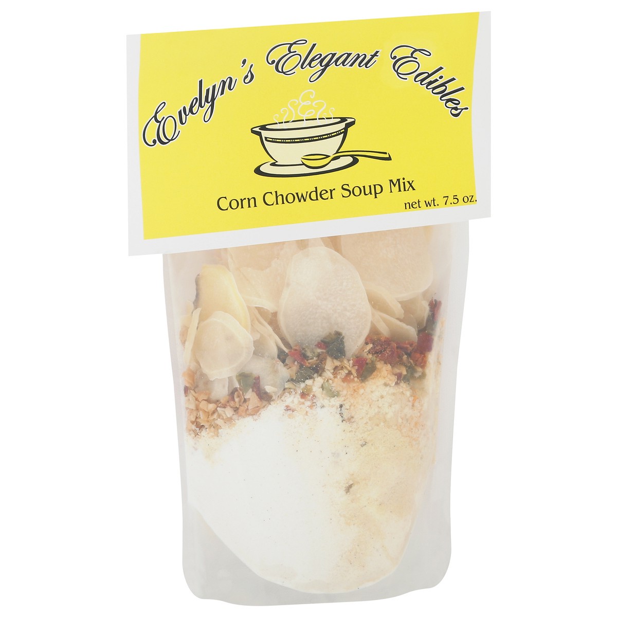 slide 5 of 13, Evelyn's Elegant Edibles Corn Chowder Soup Mix 7.5 oz, 7.5 oz