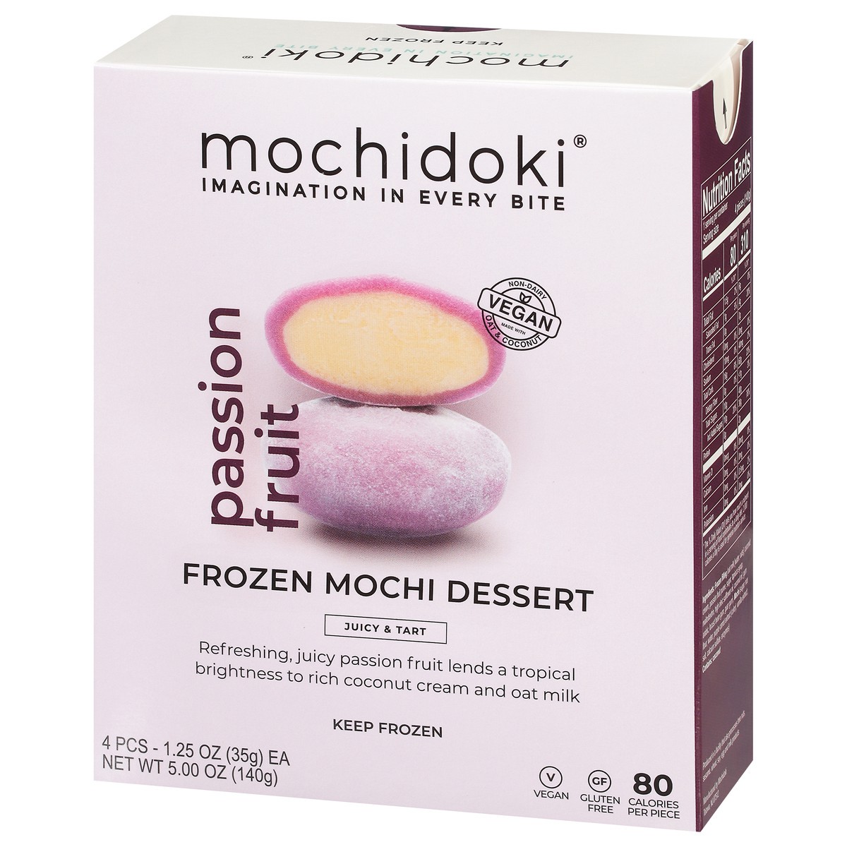 slide 2 of 9, Mochidoki Passion Fruit Frozen Mochi Dessert 4 - 1.25 oz Packs, 4 ct