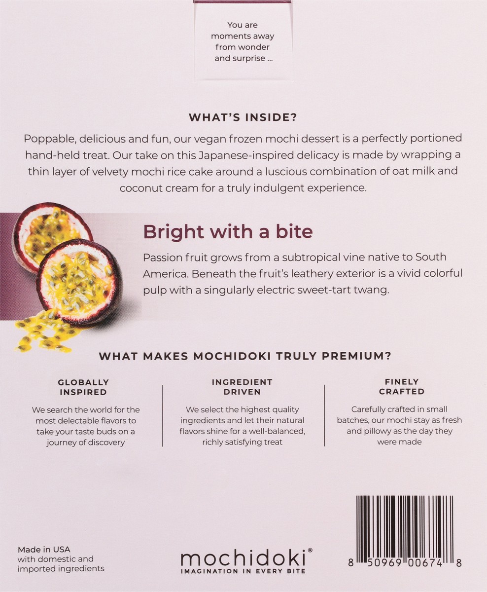 slide 7 of 9, Mochidoki Passion Fruit Frozen Mochi Dessert 4 - 1.25 oz Packs, 4 ct