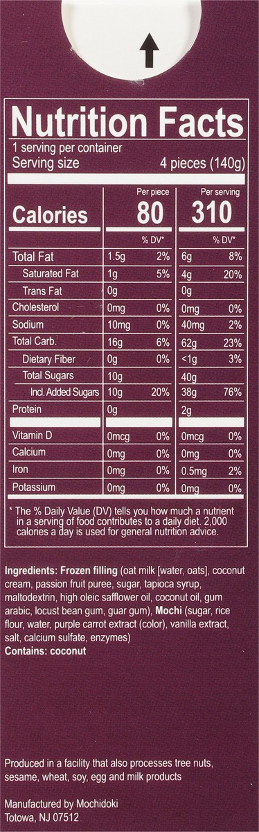 slide 8 of 9, Mochidoki Passion Fruit Frozen Mochi Dessert 4 - 1.25 oz Packs, 4 ct