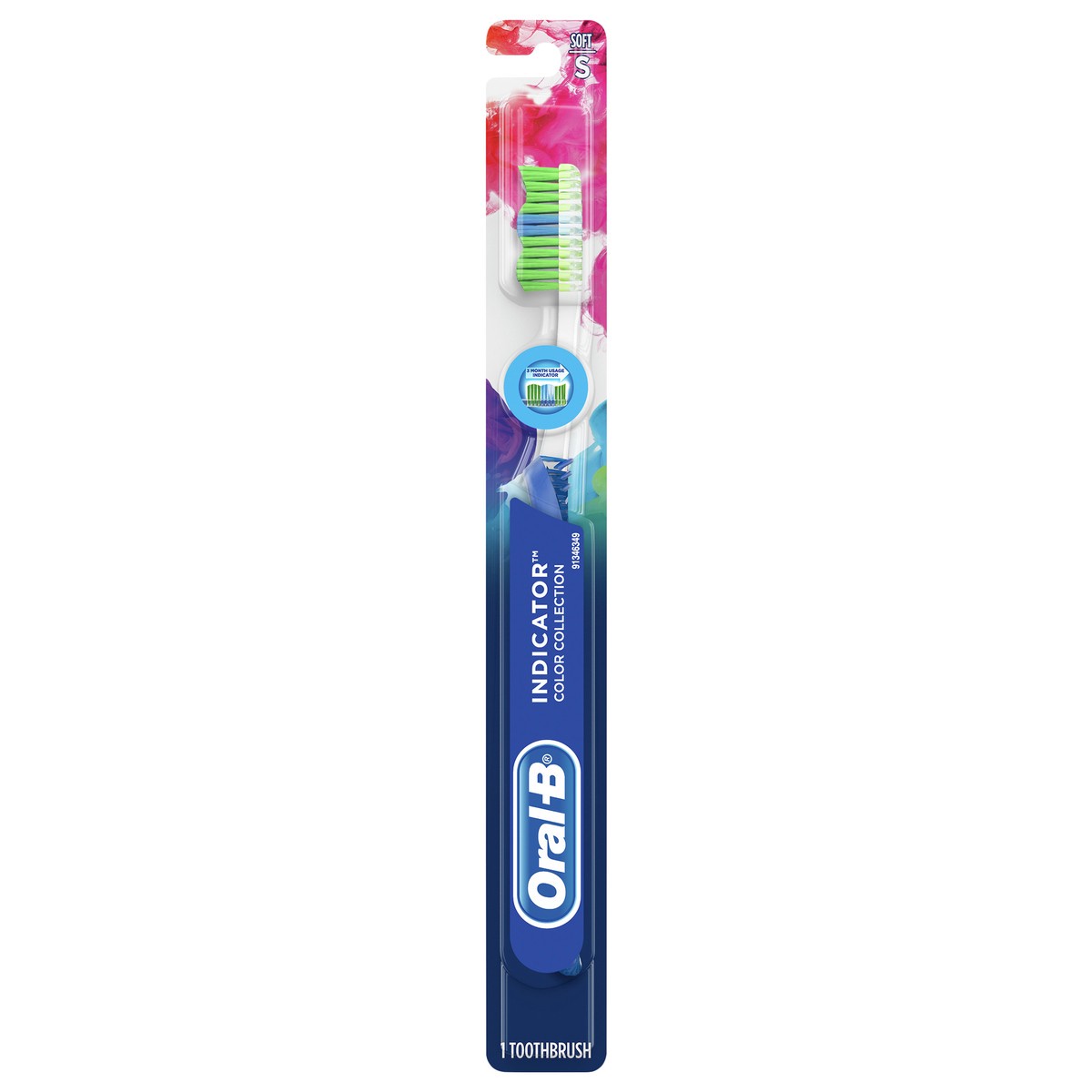 slide 1 of 3, Oral-B Soft Indctr Toothbrush, 1 ct