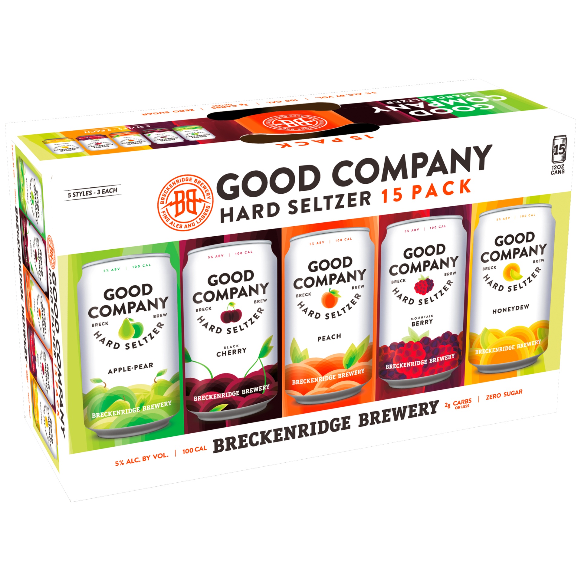 slide 1 of 1, Breckenridge Brewery Good Company Hard Seltzer Variety Pack, 5% ABV, 12 oz