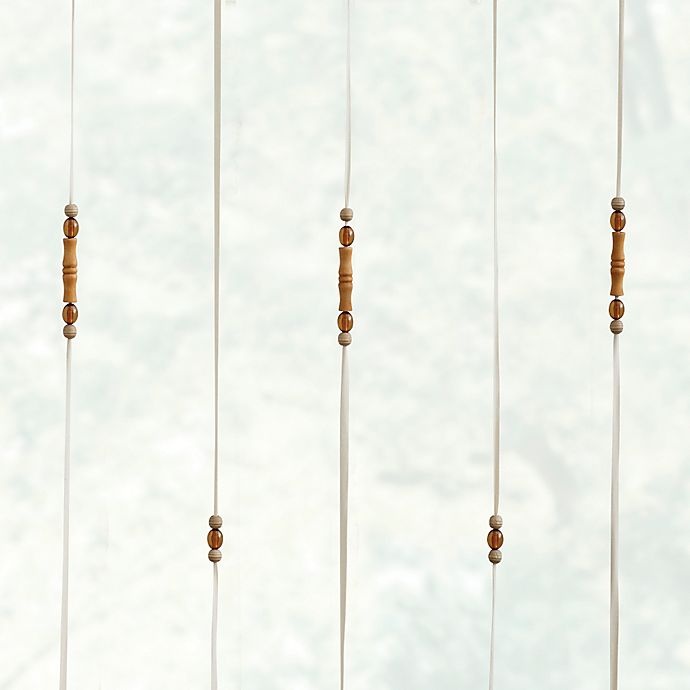 slide 2 of 2, Croscill Bamboo Jewelry Rod Pocket Window Curtain Panel, 63 in
