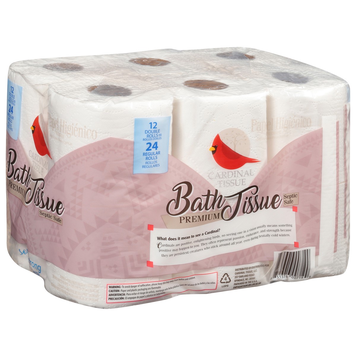slide 6 of 9, Cardinal Tissue Premium Soft & Strong Bath Tissue 12 Rolls, 1 ct