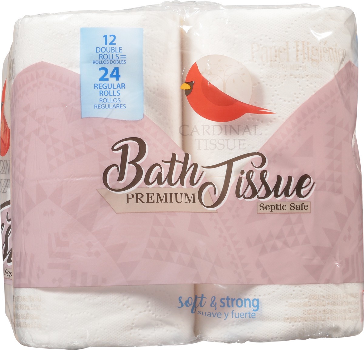 slide 3 of 9, Cardinal Tissue Premium Soft & Strong Bath Tissue 12 Rolls, 1 ct