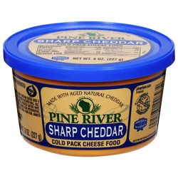 Pine River Sharp Cheddar Cold Pack Cheese Food 8 oz