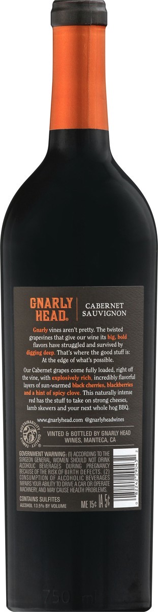 slide 5 of 9, Gnarly Head Wines Gnarly Head Cabernet Sauvignon, 750 ml