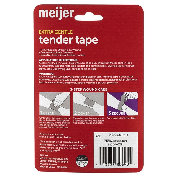 slide 4 of 5, Meijer Extra Gentle Tender Tape, 2.5 yd, 1 CT      