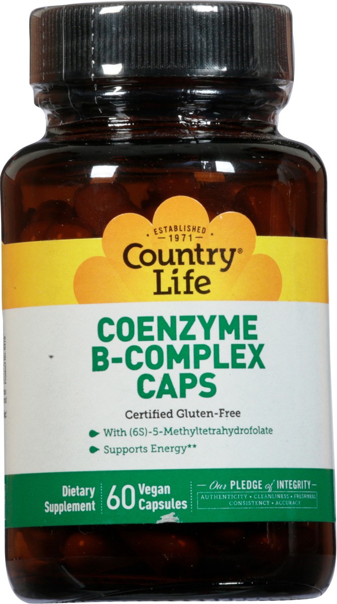 slide 1 of 13, Country Life Vegan Capsules Coenzyme B-Complex Caps, 60 ct