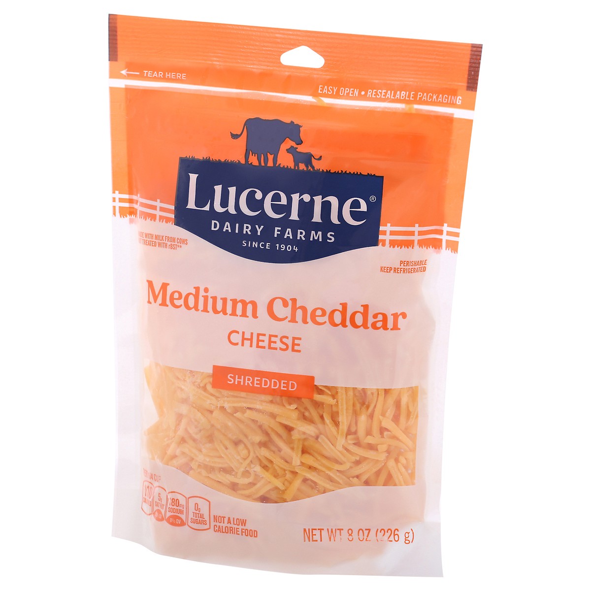 Lucerne Dairy Farms Medium Cheddar Shredded Cheese 8 oz Pouch 8 oz Shipt