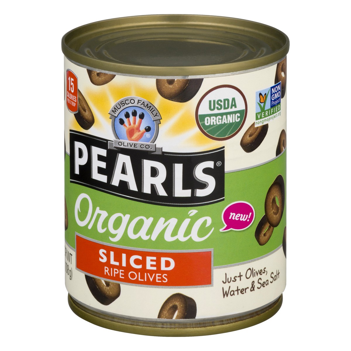 slide 5 of 9, Pearls Sliced Olives Organic, 1 ct