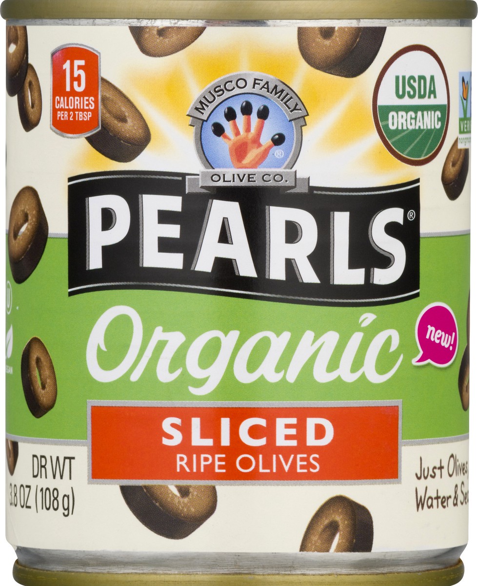 slide 2 of 9, Pearls Sliced Olives Organic, 1 ct