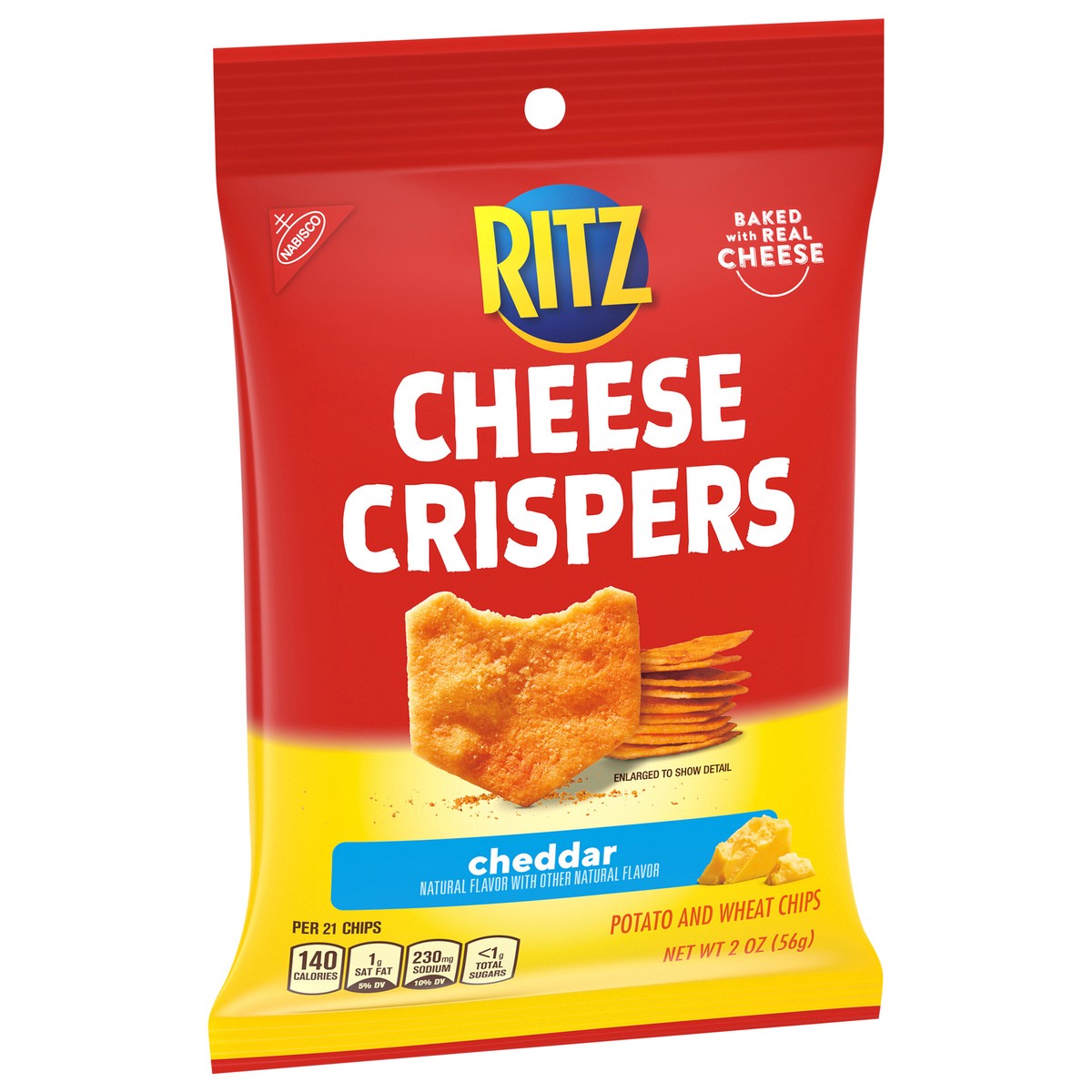 slide 10 of 12, RITZ Cheese Crispers Cheddar Chips, 2 oz, 2 oz