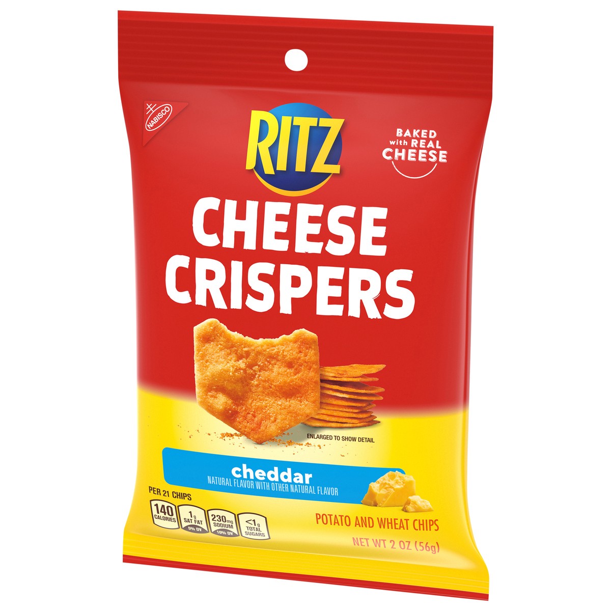 slide 2 of 12, RITZ Cheese Crispers Cheddar Chips, 2 oz, 2 oz