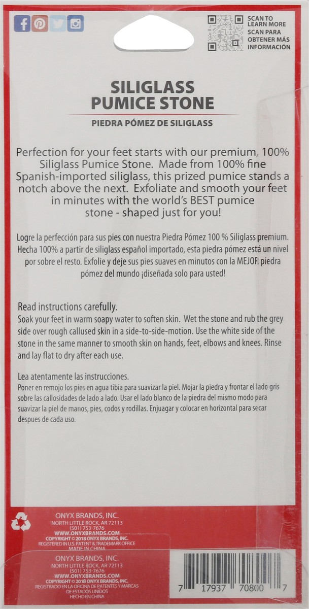 slide 8 of 9, Onyx Professional Siliglass Pumice Stone 1 ea Box, 1 ct