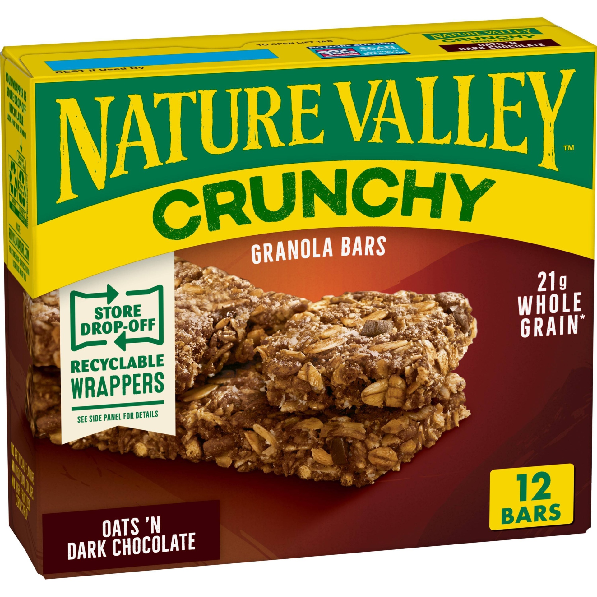 slide 1 of 8, Nature Valley Crunchy Oats n' Dark Chocolate Granola Bars, 6 ct
