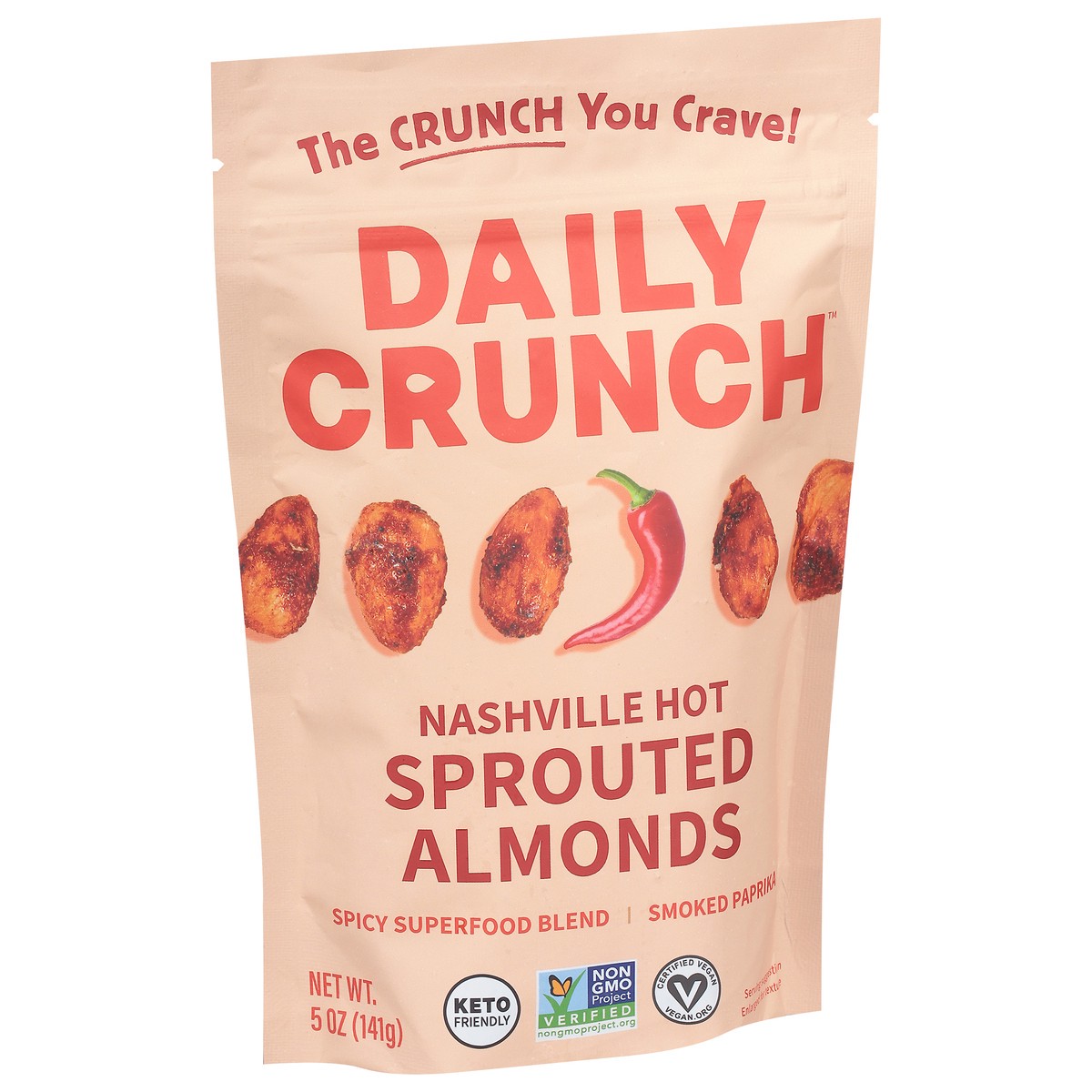 slide 6 of 9, Daily Crunch This vegan take on the iconic “Nashville Hot” flavor is an ode to our hometown, where spicy hot chicken reigns., 4 oz