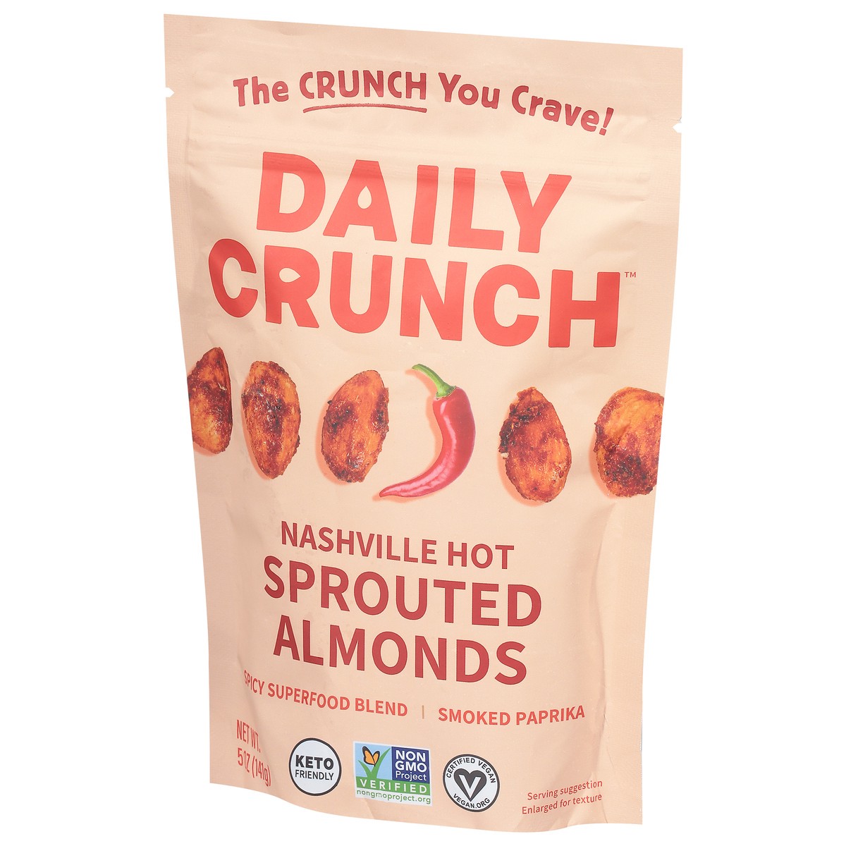slide 8 of 9, Daily Crunch This vegan take on the iconic “Nashville Hot” flavor is an ode to our hometown, where spicy hot chicken reigns., 4 oz