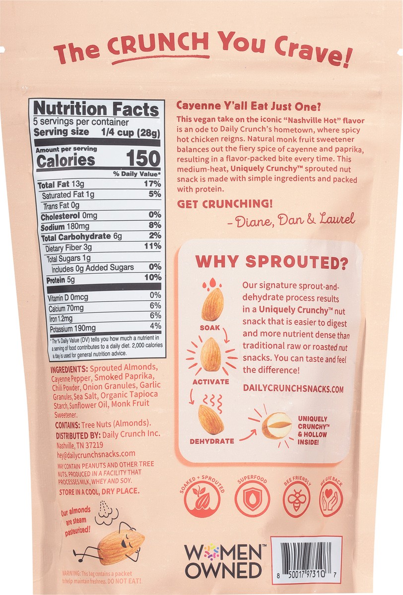 slide 7 of 9, Daily Crunch This vegan take on the iconic “Nashville Hot” flavor is an ode to our hometown, where spicy hot chicken reigns., 4 oz