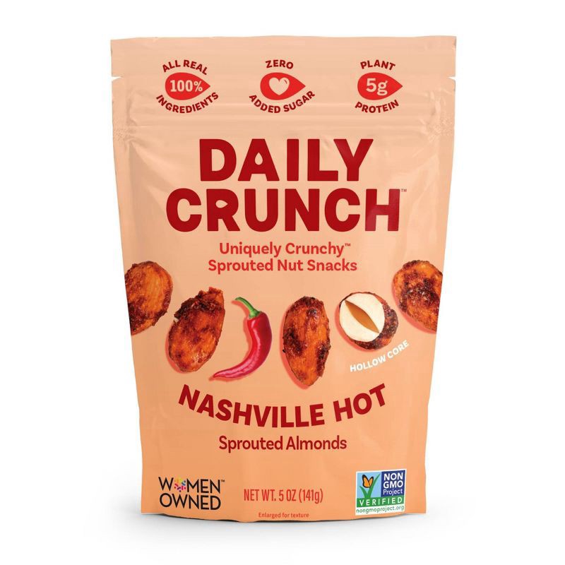 slide 1 of 9, Daily Crunch This vegan take on the iconic “Nashville Hot” flavor is an ode to our hometown, where spicy hot chicken reigns., 4 oz