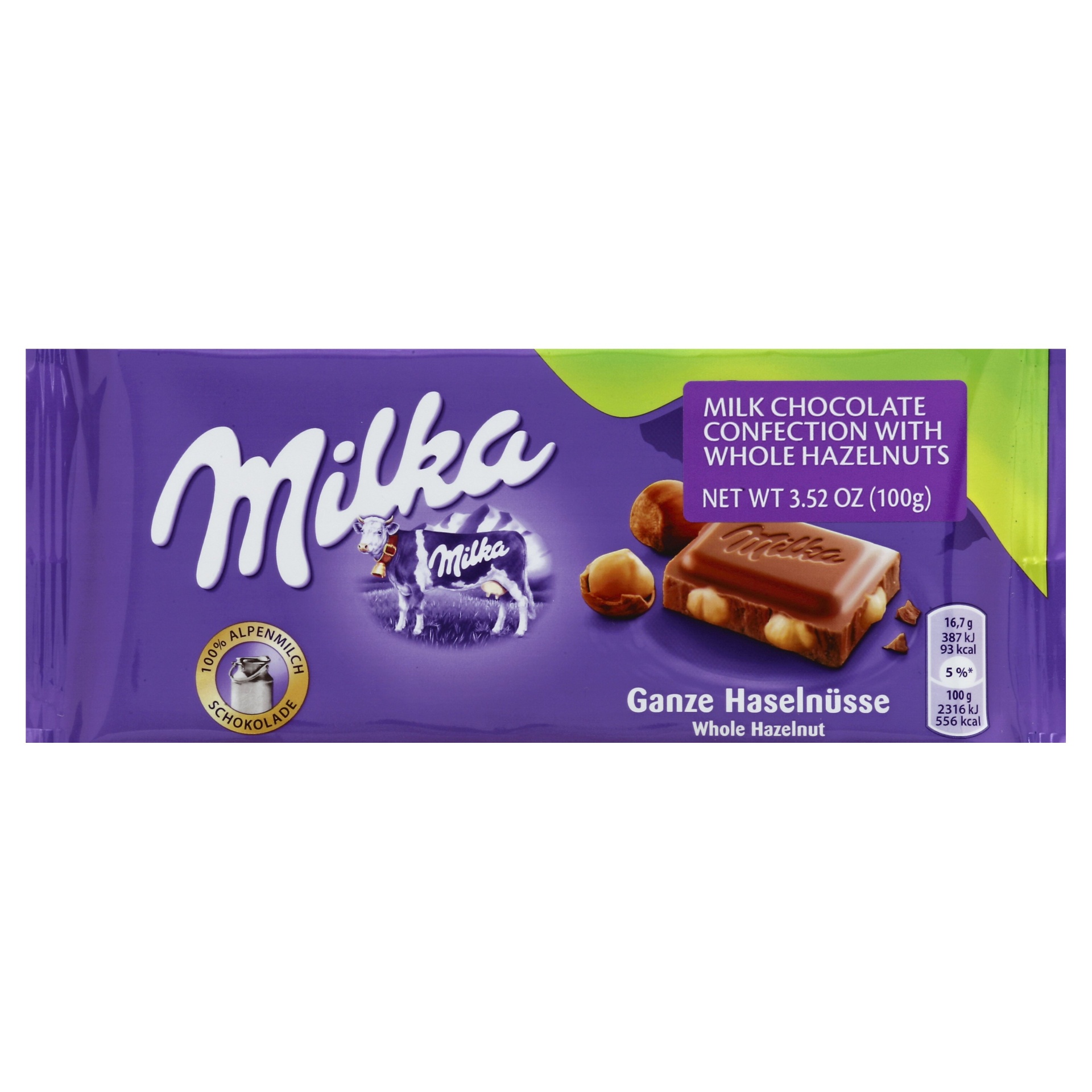 Milka Whole Hazelnut Chocolate Bar 3.5 oz.
