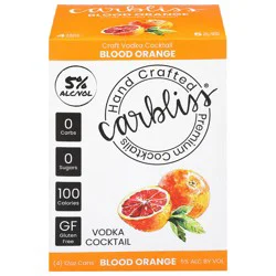 Carbliss Blood Orange Vodka Cocktail - 4 x 12 fl oz Cans