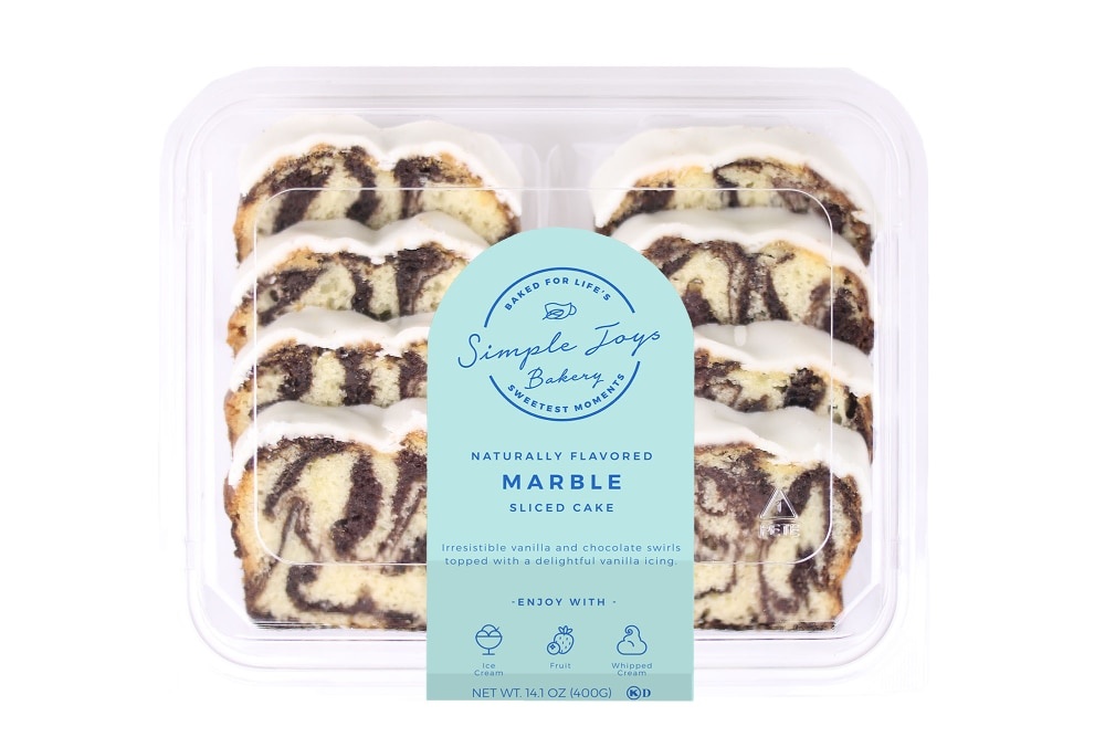 slide 1 of 1, Simple Joys Bakery Iced Marble Sliced Cake, 14.1 oz