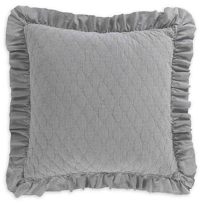 slide 1 of 1, Levtex Home Sandwash European Pillow Sham - Grey, 1 ct