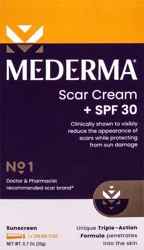 Mederma Scar Cream Plus SPF 30, Sunscreen, Protects Scars from Sun Damage, 0.7 oz