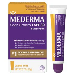 Mederma Scar Cream Plus SPF 30, Sunscreen, Protects Scars from Sun Damage, 0.7 oz