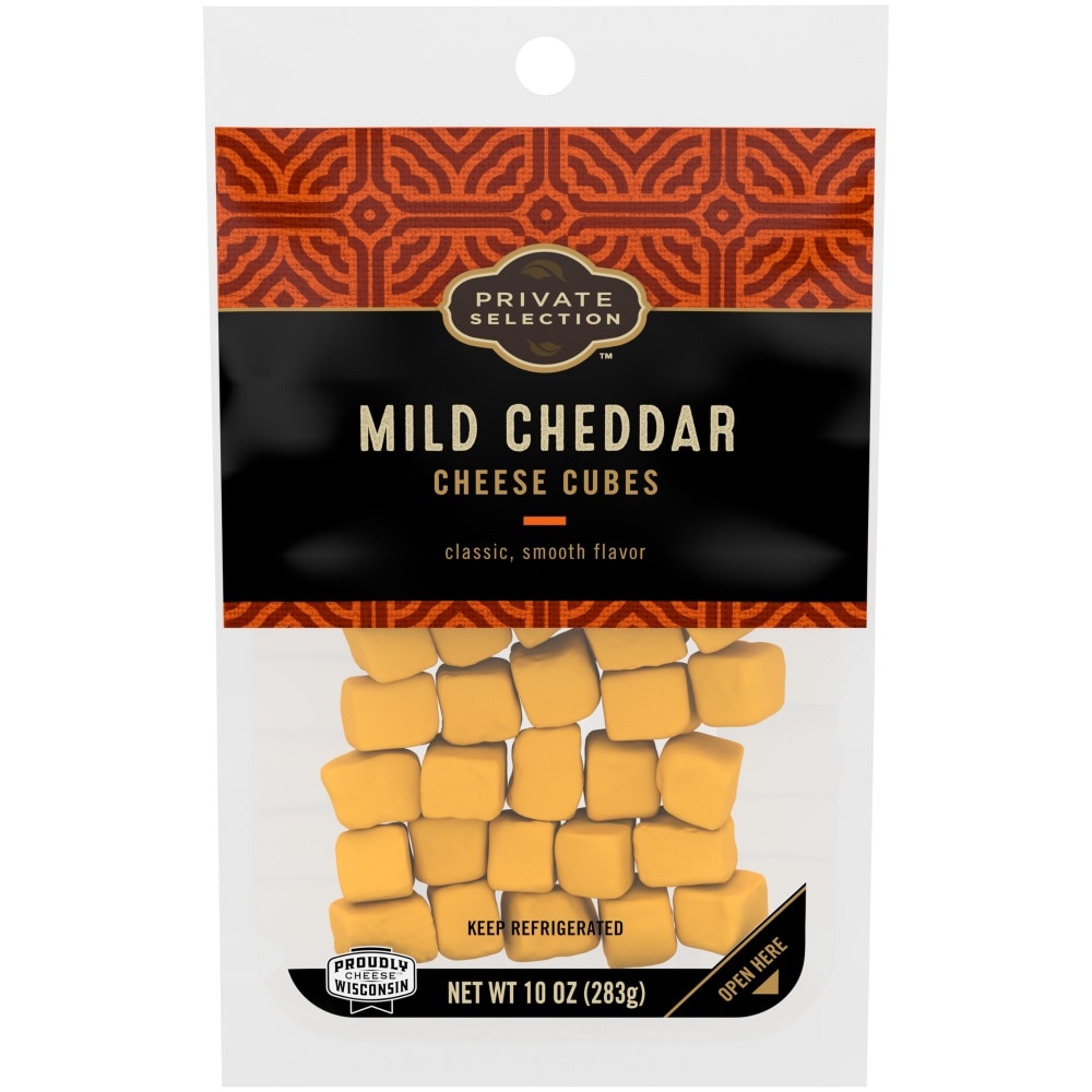 slide 1 of 1, Private Selection Mild Cheddar Cheese Cubes, 10 oz