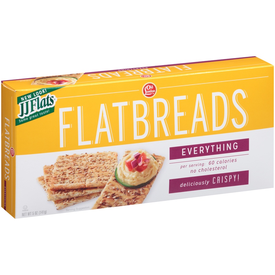 slide 2 of 8, JJ Flats Everything Flat Bread, 5 oz