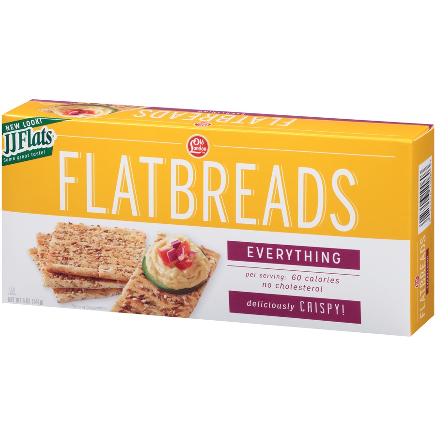 slide 3 of 8, JJ Flats Everything Flat Bread, 5 oz