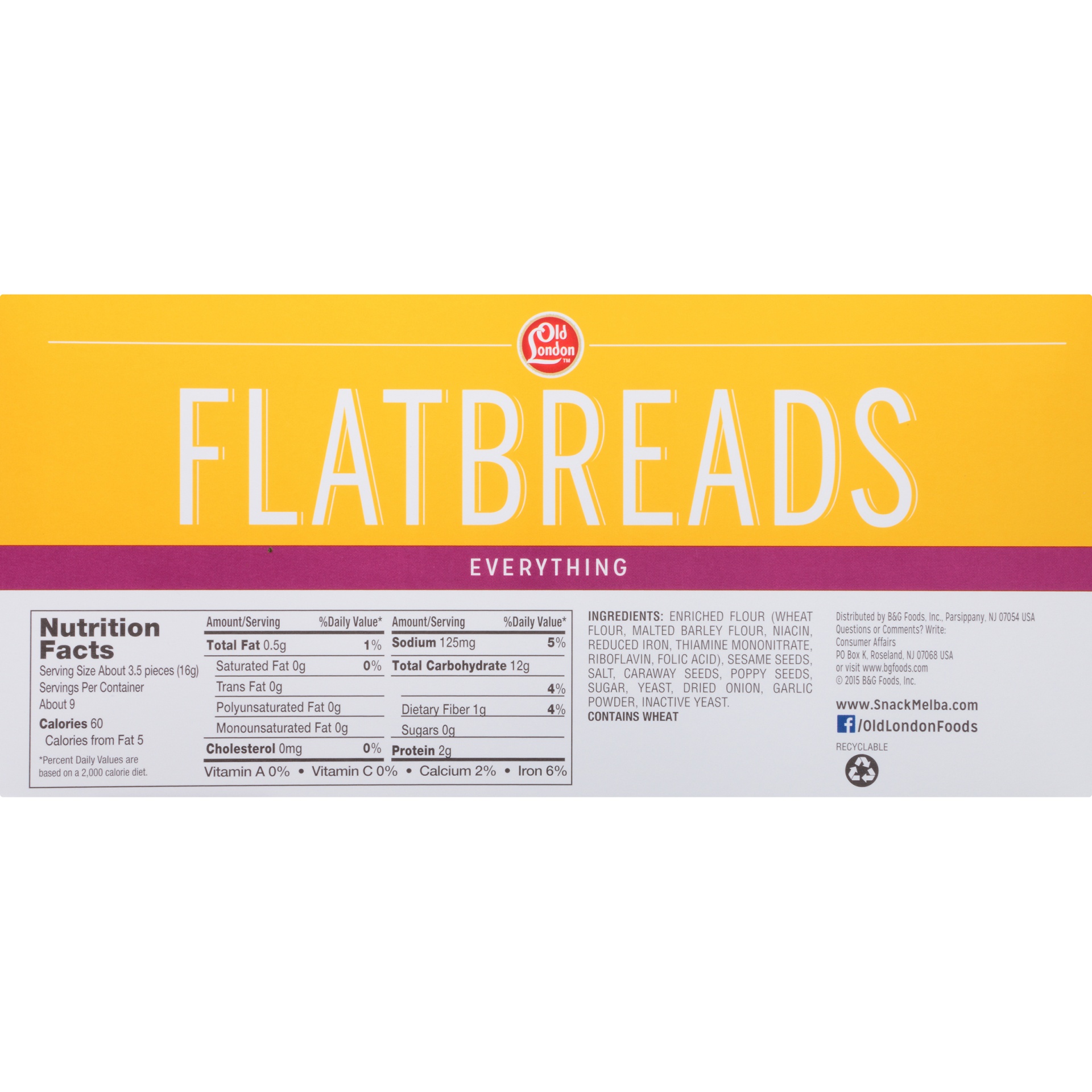 slide 6 of 8, JJ Flats Everything Flat Bread, 5 oz